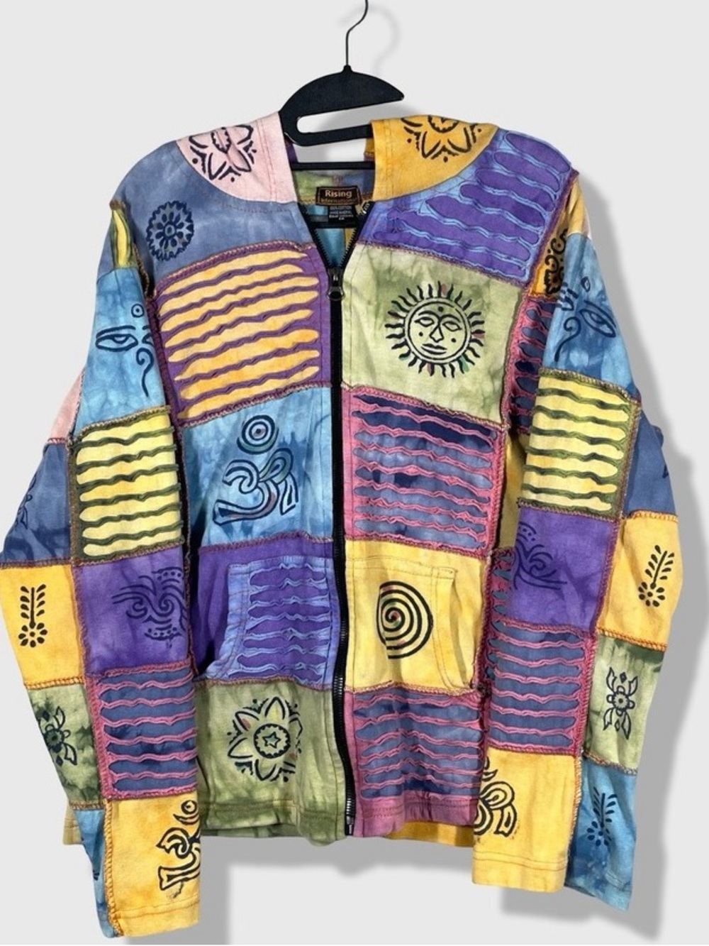 Rising International Multicolor Patchwork Bomber Jacket